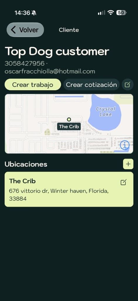 Ronda customer and location map