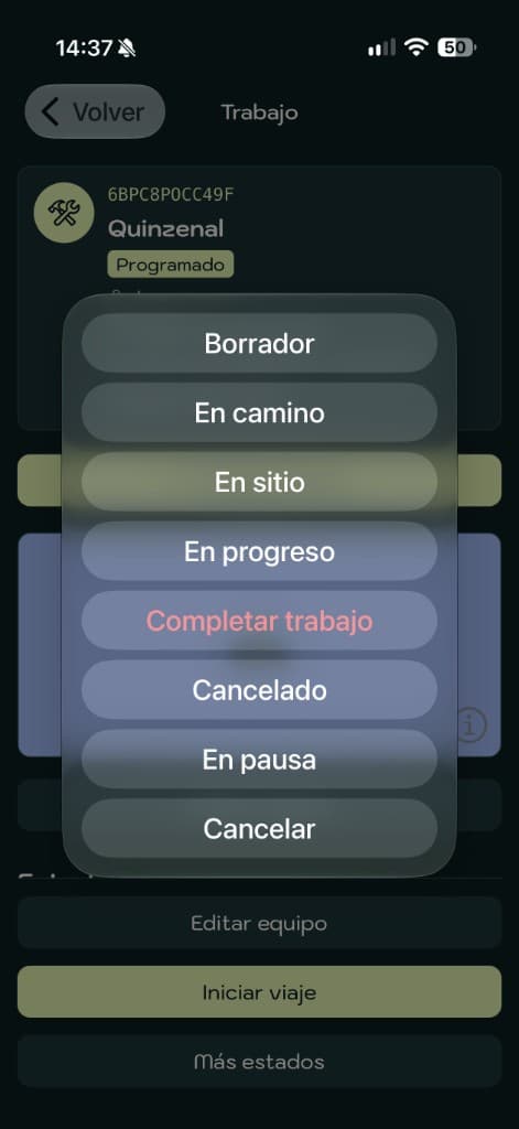 Ronda job status choices